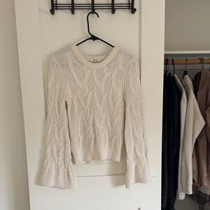 Classic Cream Cable Knit Sweater